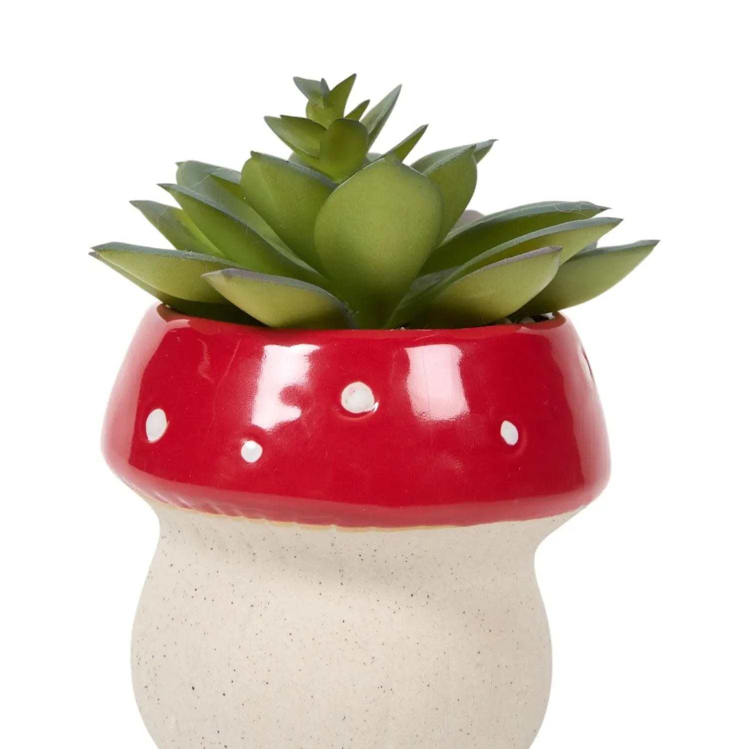 Succulent Artificial Plant - Red Mushroom Pot