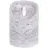 Suede Effect Pillar LED Candle 10cm - Grey