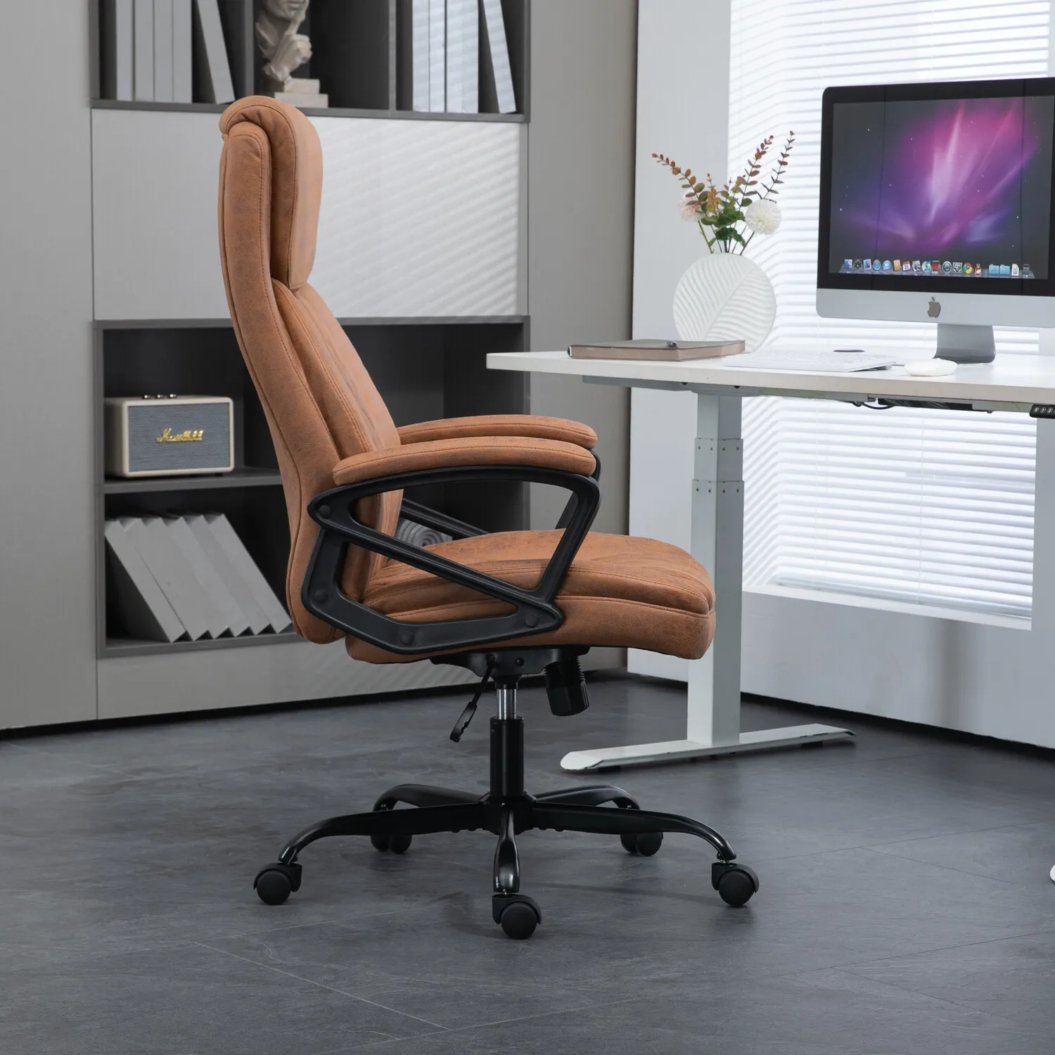 Suffolk High Back Office Chair - Brown