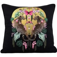 Summer Thornton Sunrise Leopards Cushion - Black