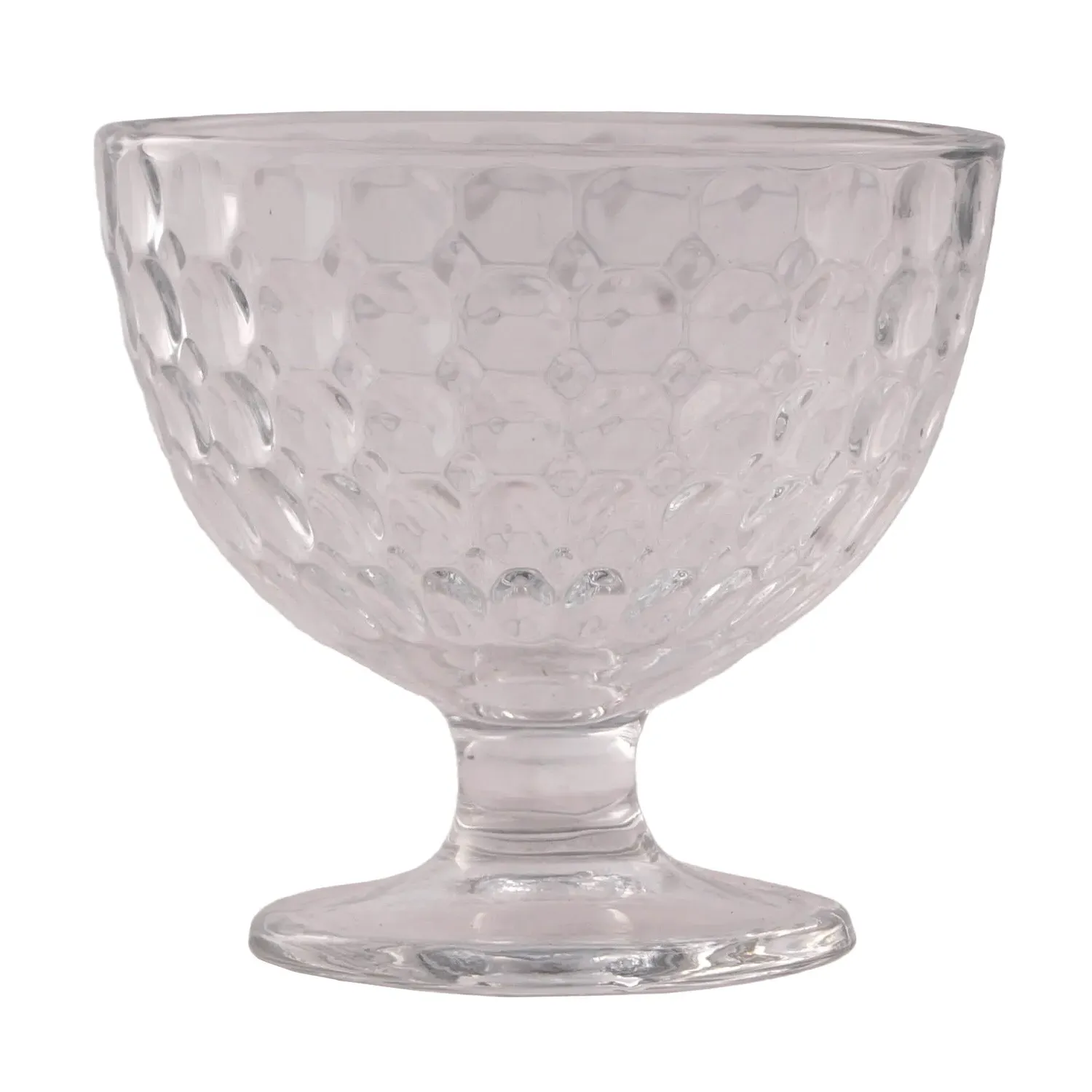 Sundae Glass with Dimpled Design - Clear