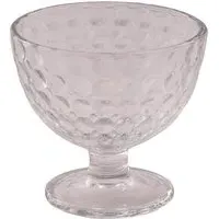 Sundae Glass with Dimpled Design - Clear