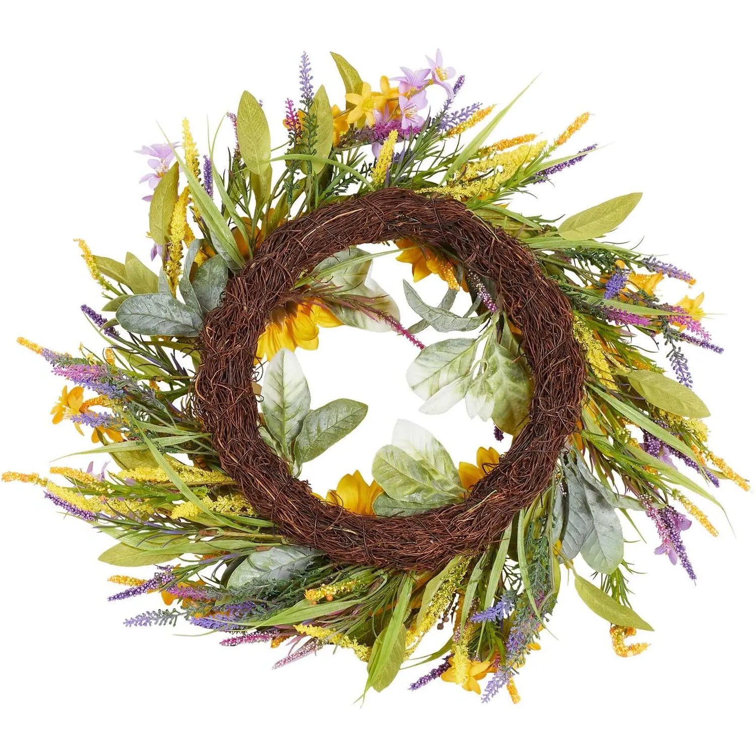 Sunflower Wreath 60cm - Yellow