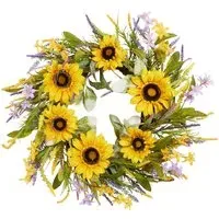 Sunflower Wreath 60cm - Yellow