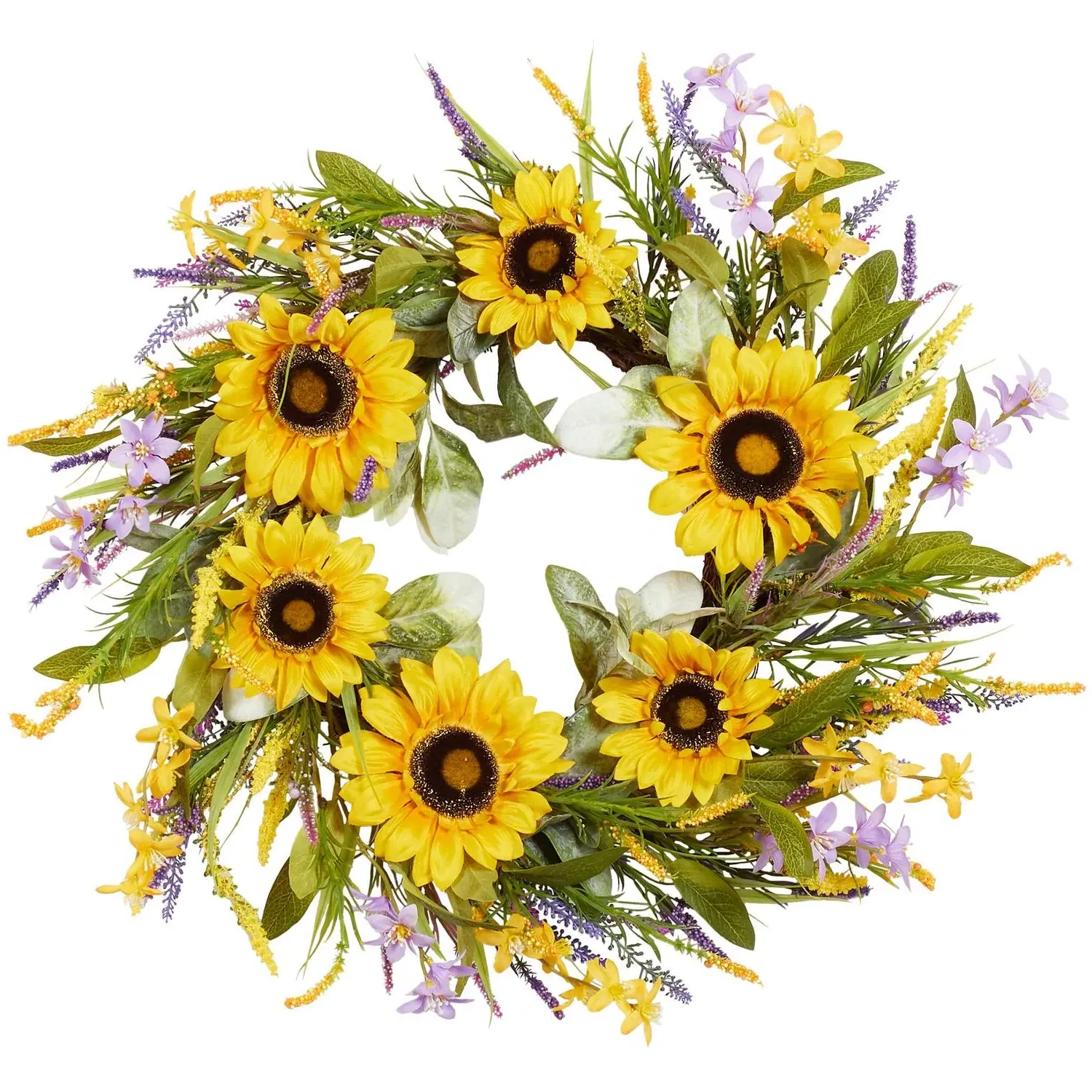 Sunflower Wreath 60cm - Yellow image