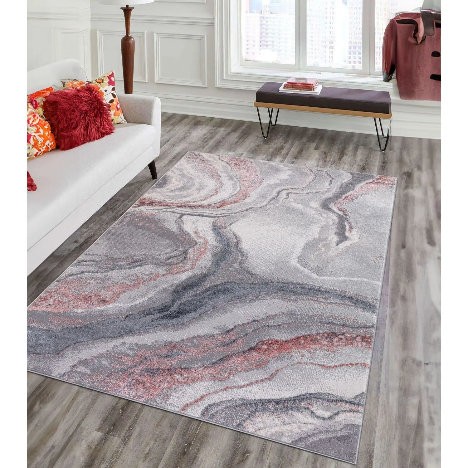 Sunset Agate Rug - Grey