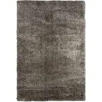 Supersoft Shaggy Rug - Grey, Polyester