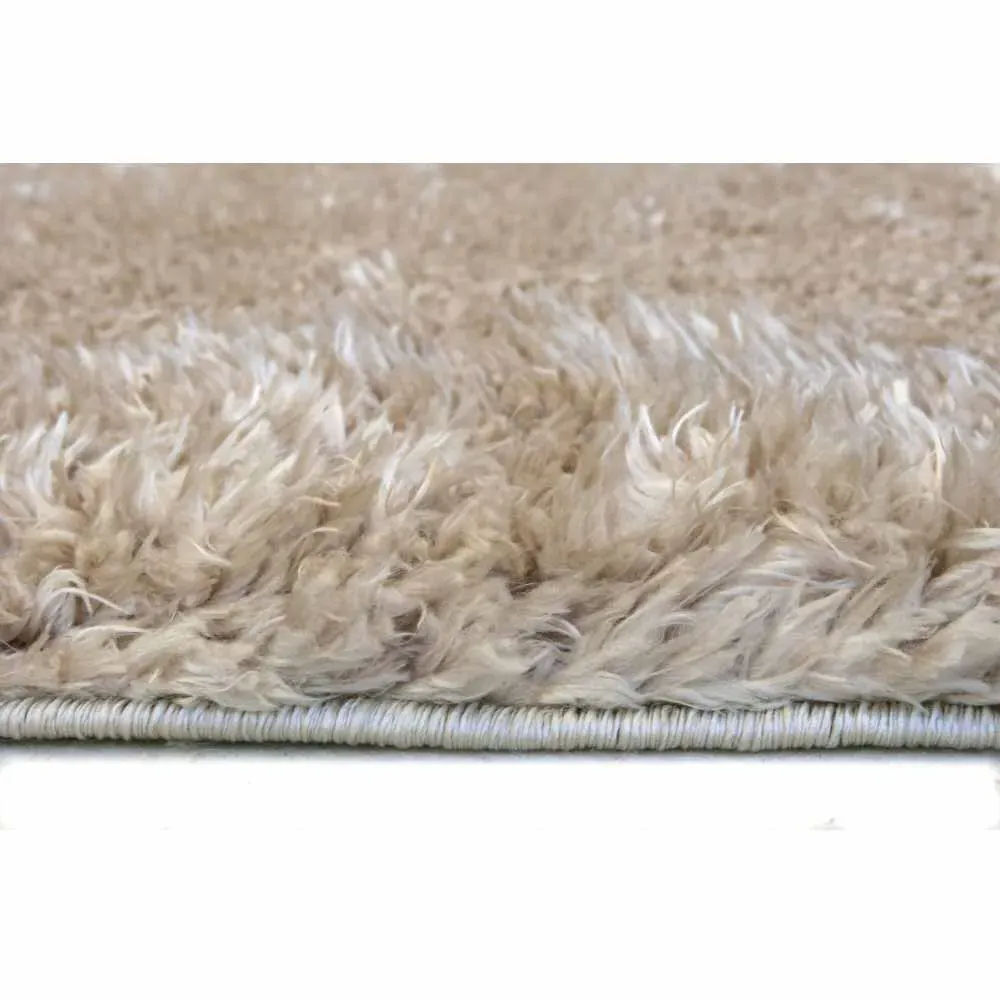 Supersoft Shaggy Rug - Natural, Polyester