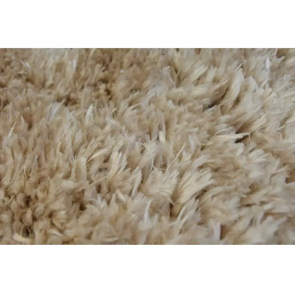 Supersoft Shaggy Rug - Natural, Polyester