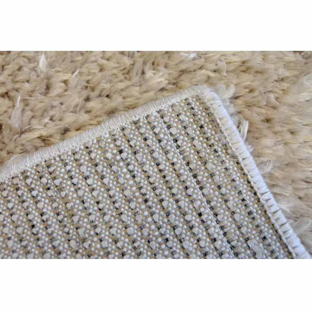 Supersoft Shaggy Rug - Natural, Polyester