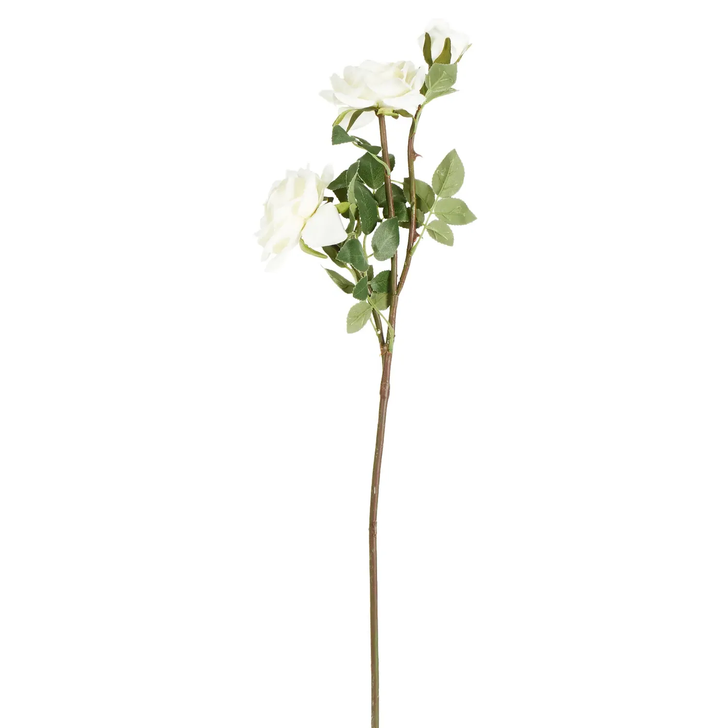 Supreme Artificial Rose Stem - White, Ivory