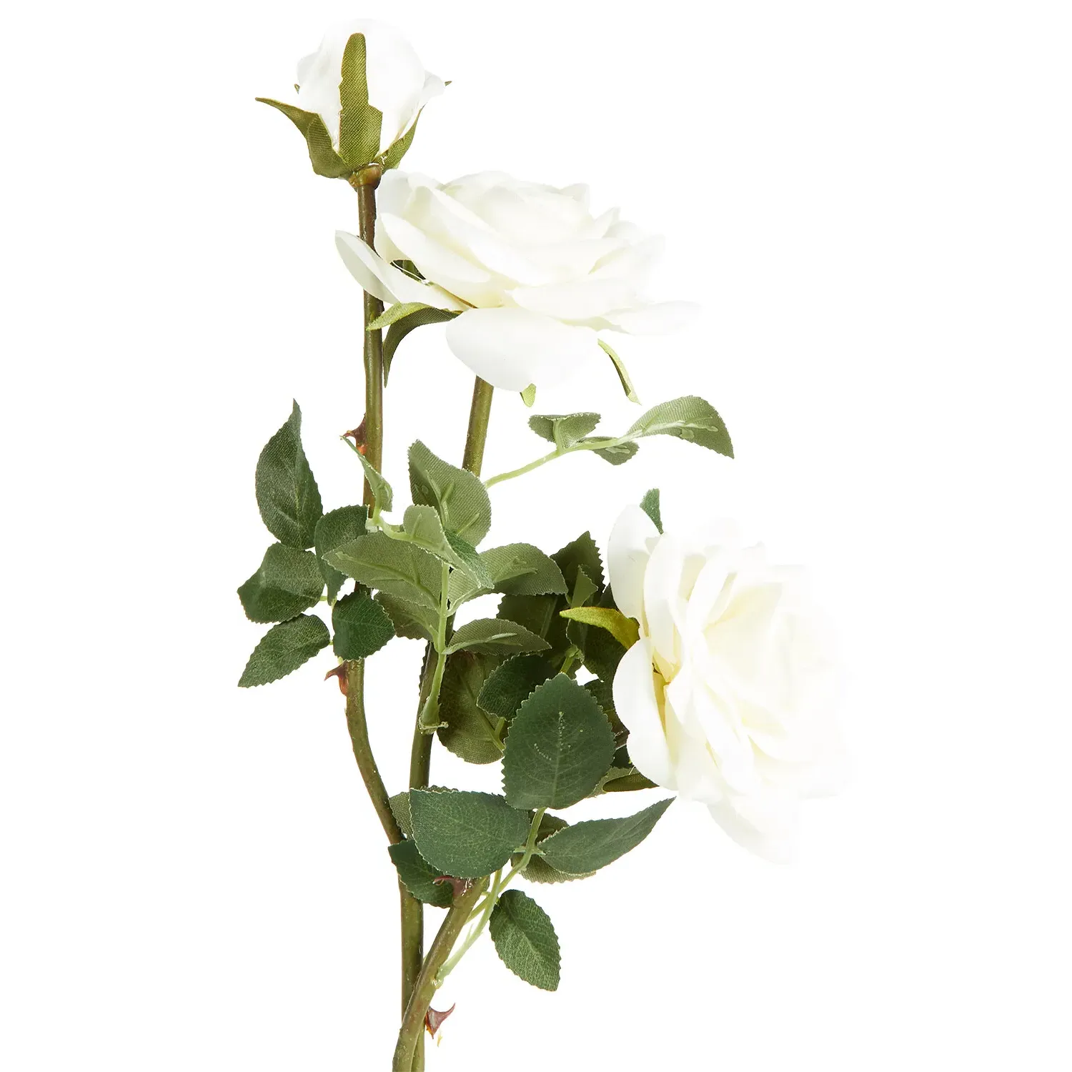 Supreme Artificial Rose Stem - White, Ivory