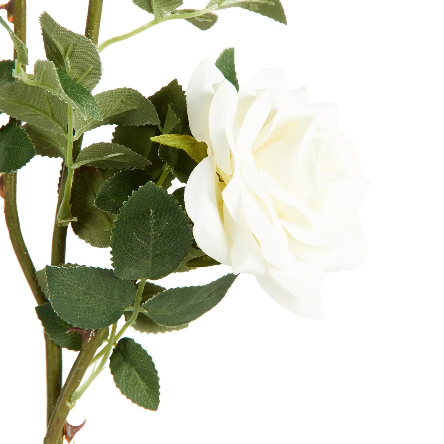 Supreme Artificial Rose Stem - White, Ivory
