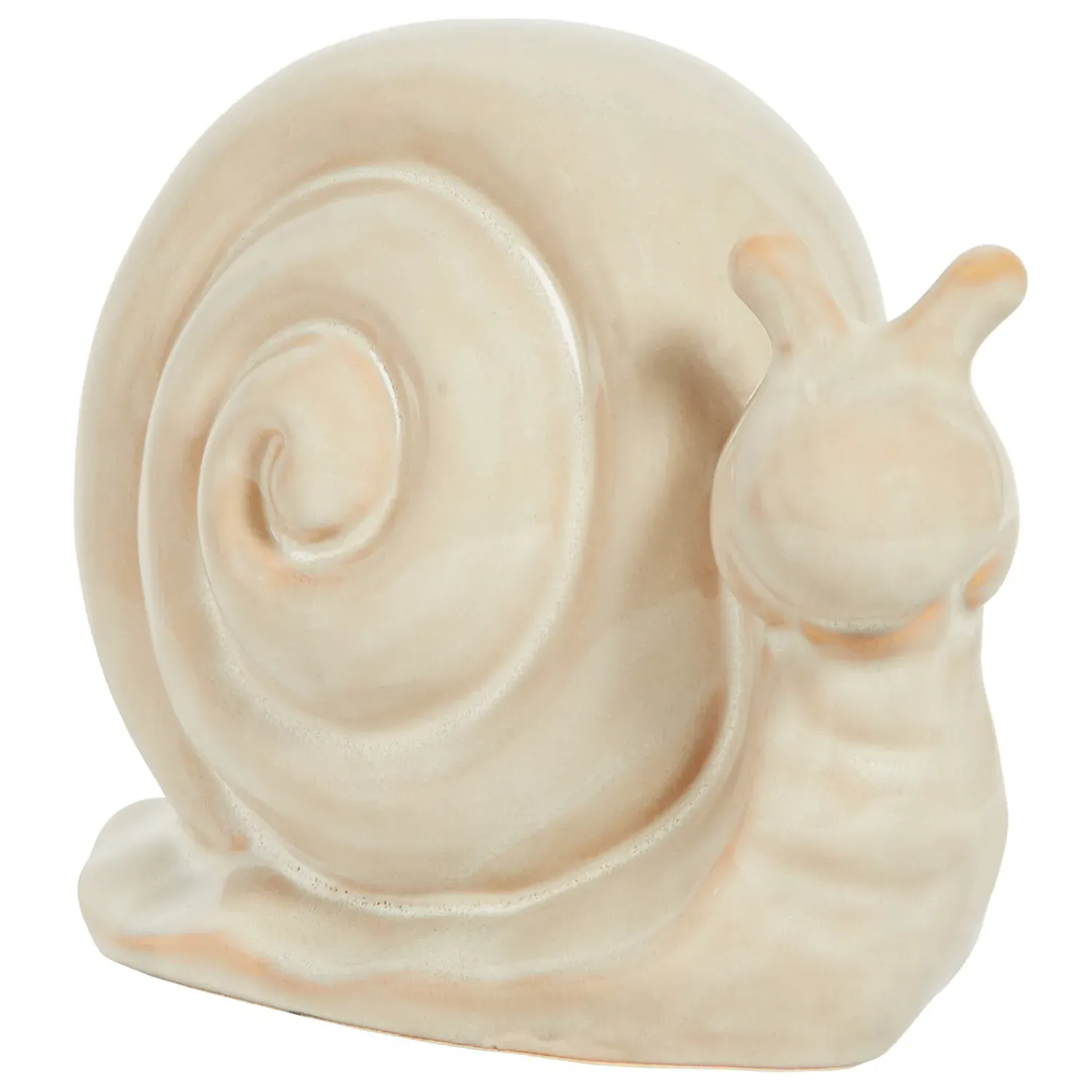 Susie the Snail Decorative Figurine - Cream, Ceramic