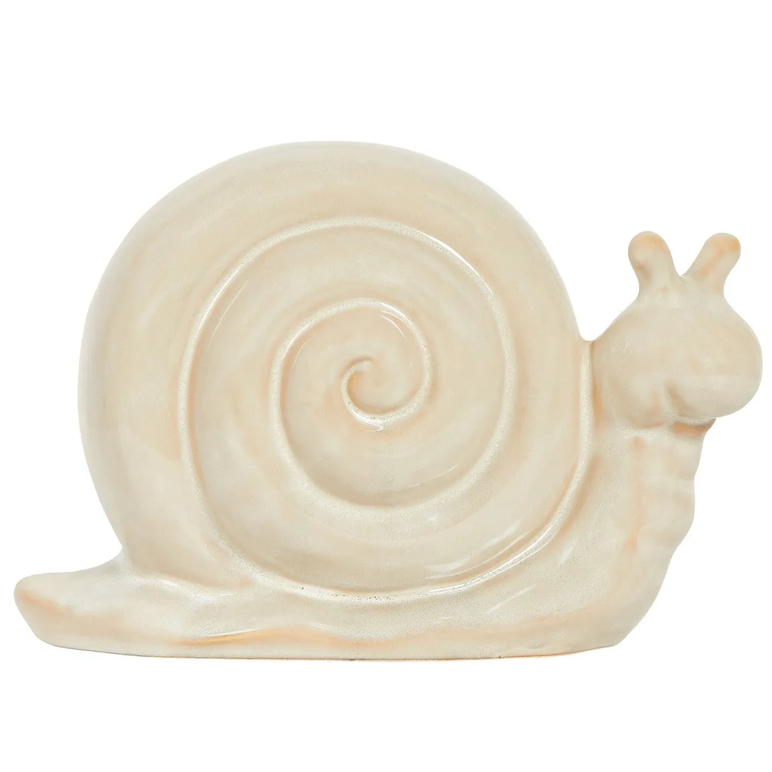 Susie the Snail Decorative Figurine - Cream, Ceramic