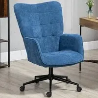 Sutton Swivel Office Chair - Blue, Corduroy