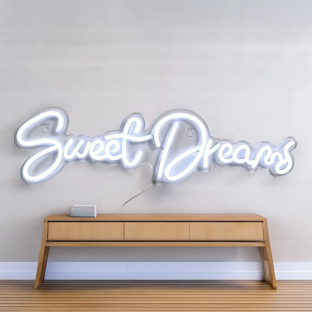 Sweet Dreams LED Neon Sign - White