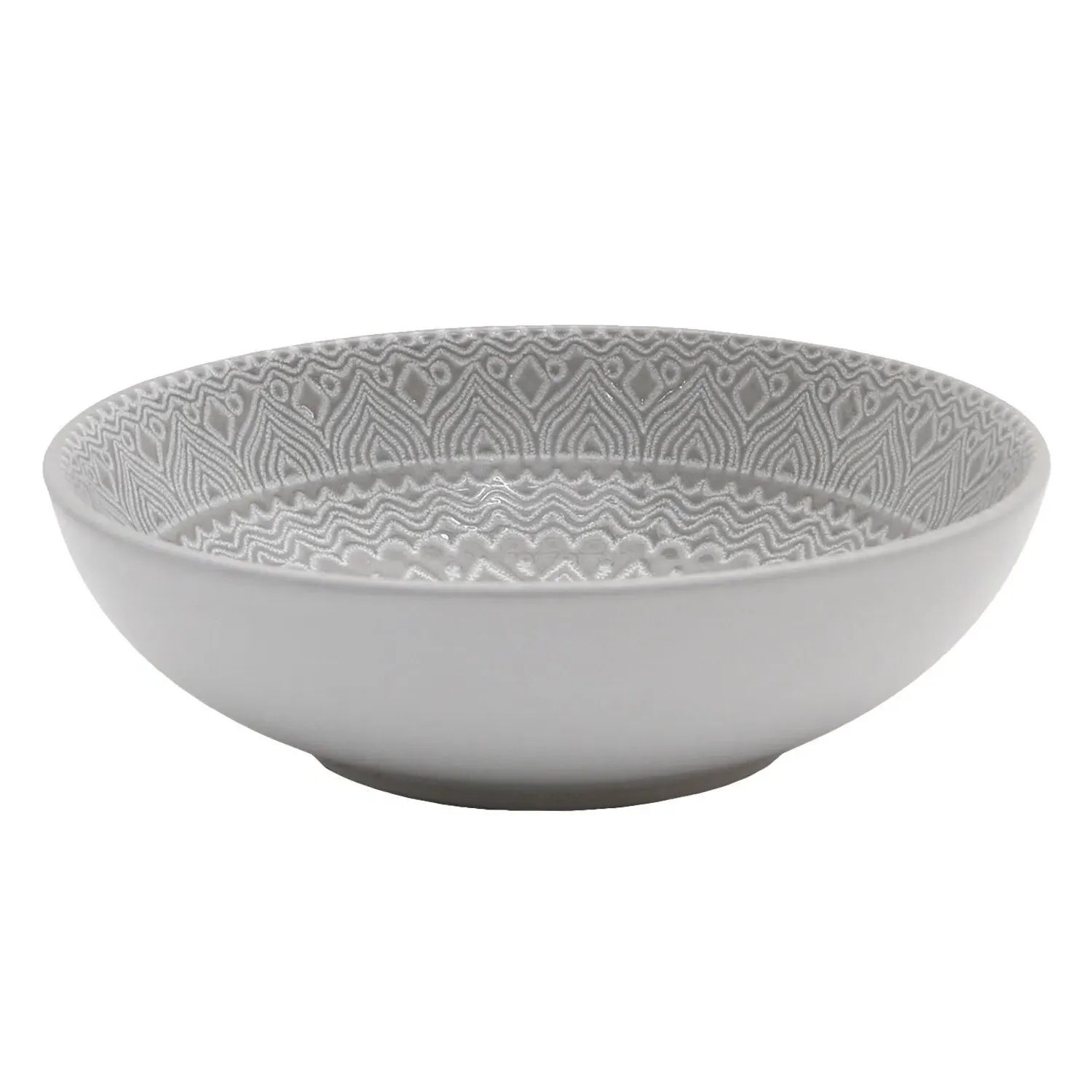 Swirl 12 Piece Dinner Set - Grey, Stoneware