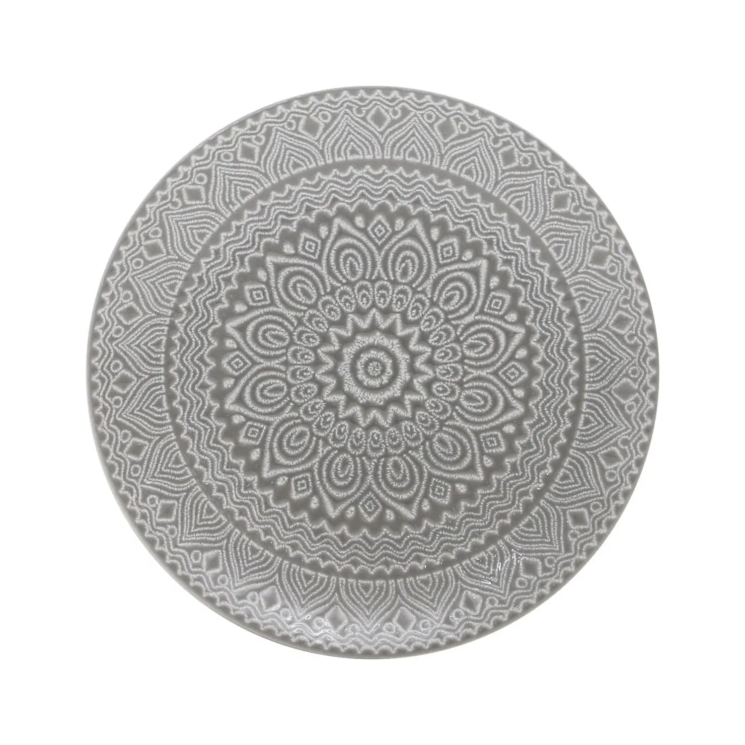 Swirl 12 Piece Dinner Set - Grey, Stoneware