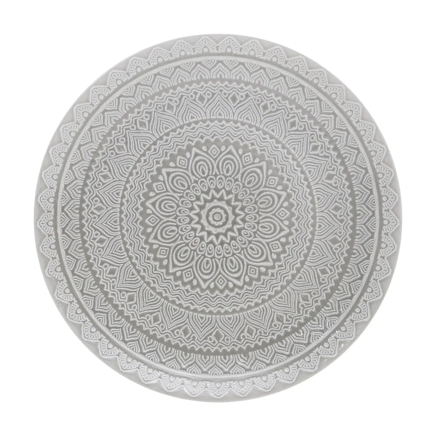 Swirl 12 Piece Dinner Set - Grey, Stoneware