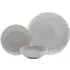 Swirl 12 Piece Dinner Set - Grey, Stoneware