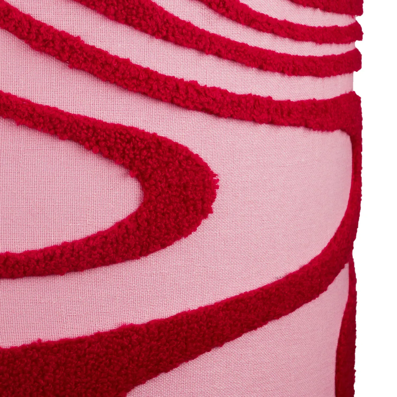 Swirl Embroidered Lamp Shade - Pink
