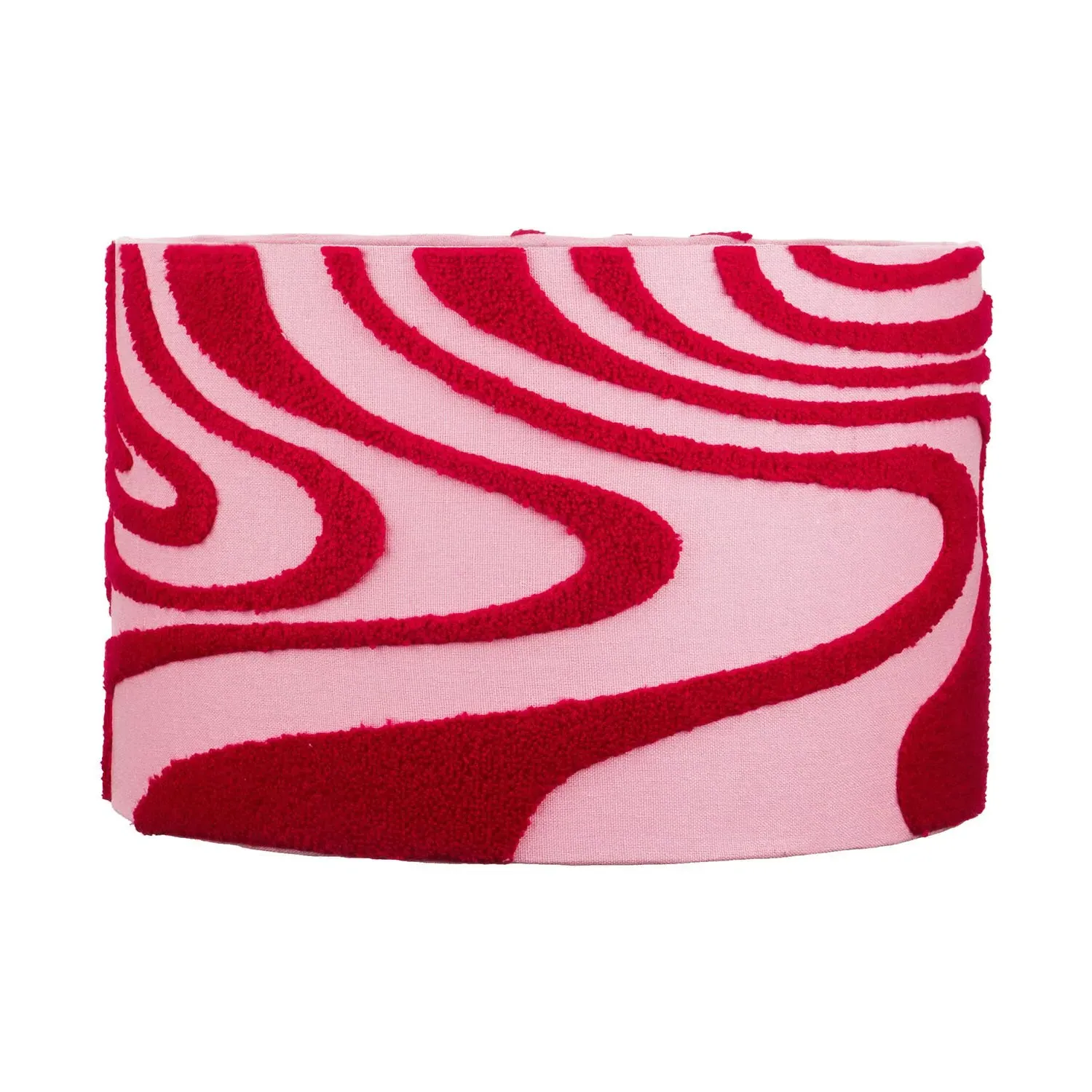 Swirl Embroidered Lamp Shade - Pink