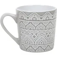 Swirl Stoneware Mug 4 Pack - Grey