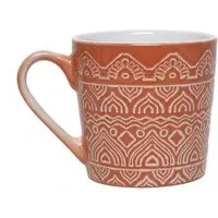 Swirl Stoneware Mug 4 Pack - Terracotta