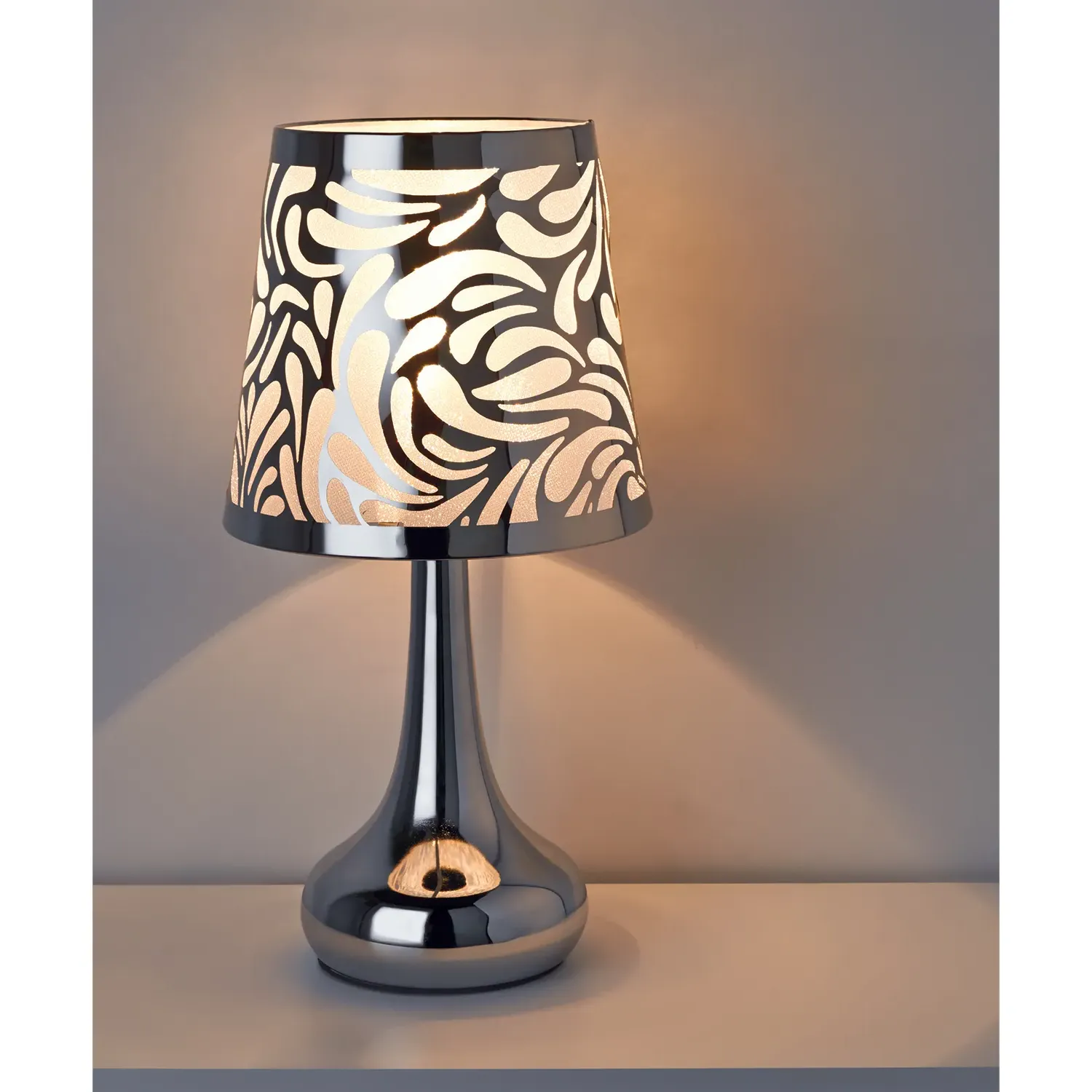 Swirl Touch Table Lamp - Silver