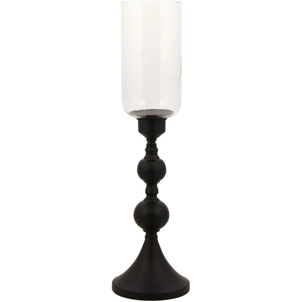 Table Top Hurricane Candle Holder - Black