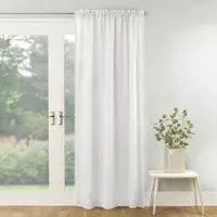 Tahiti Pompom Edge Voile Panel - White