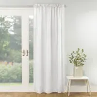 Tahiti Pompom Edge Voile Panel - White