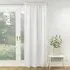 Tahiti Pompom Edge Voile Panel - White