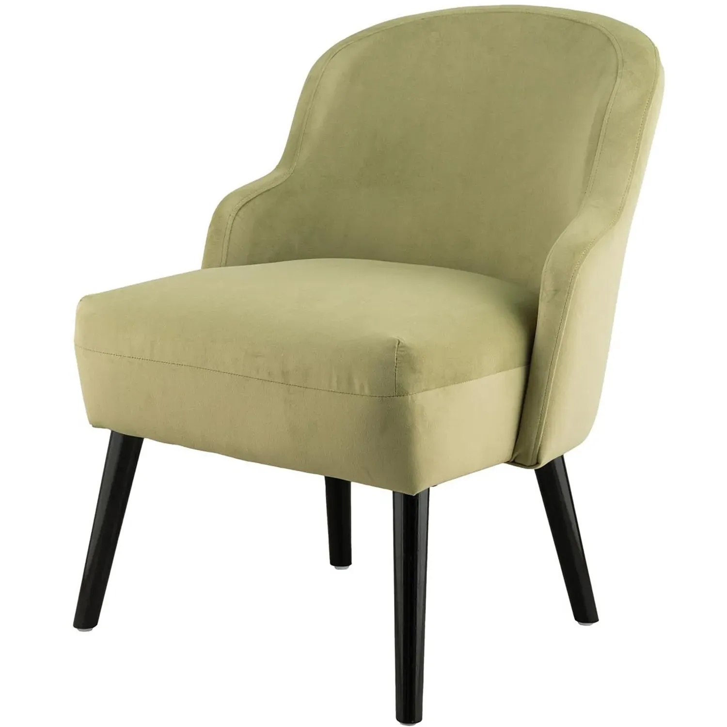 Talia Accent Chair - Green, Velvet