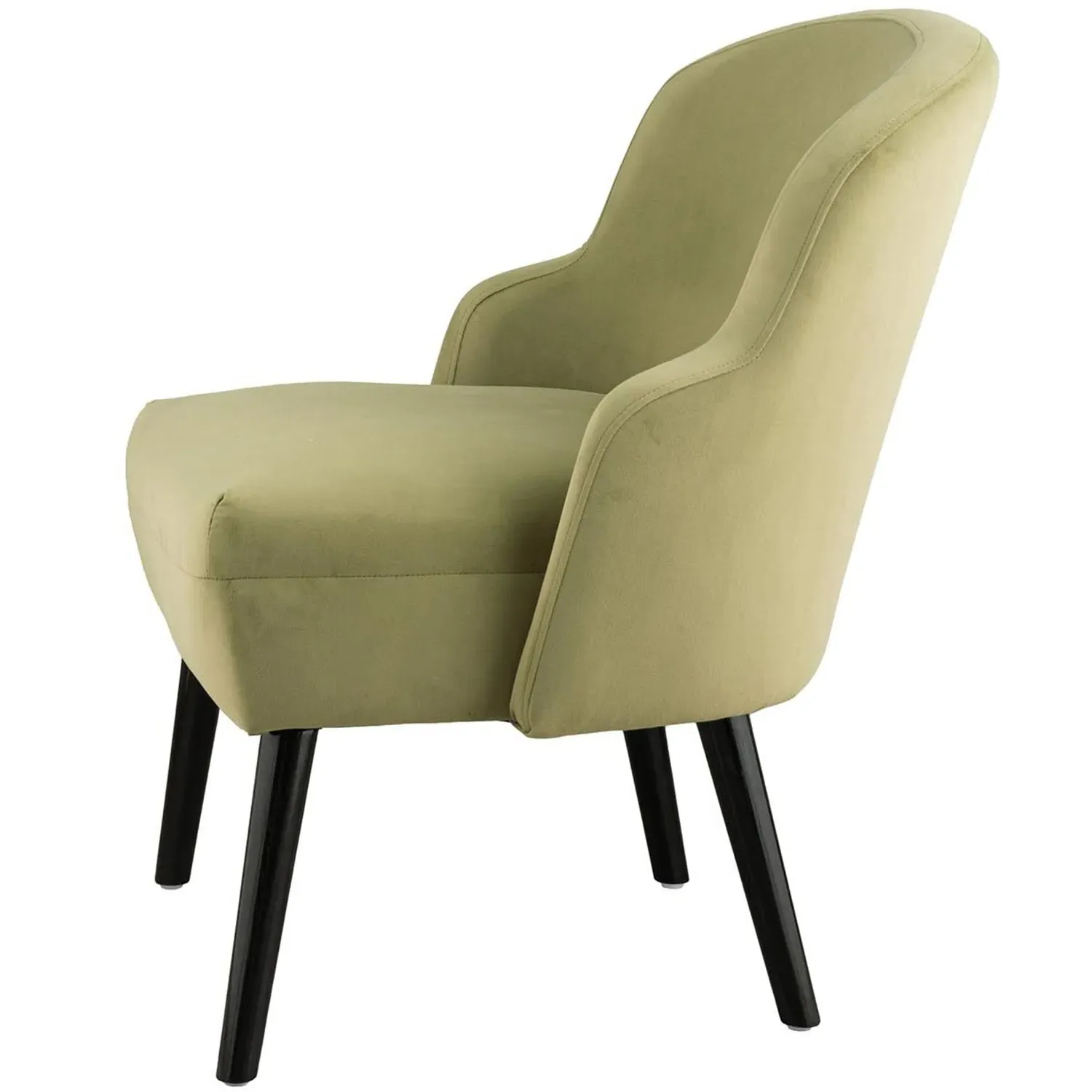Talia Accent Chair - Green, Velvet