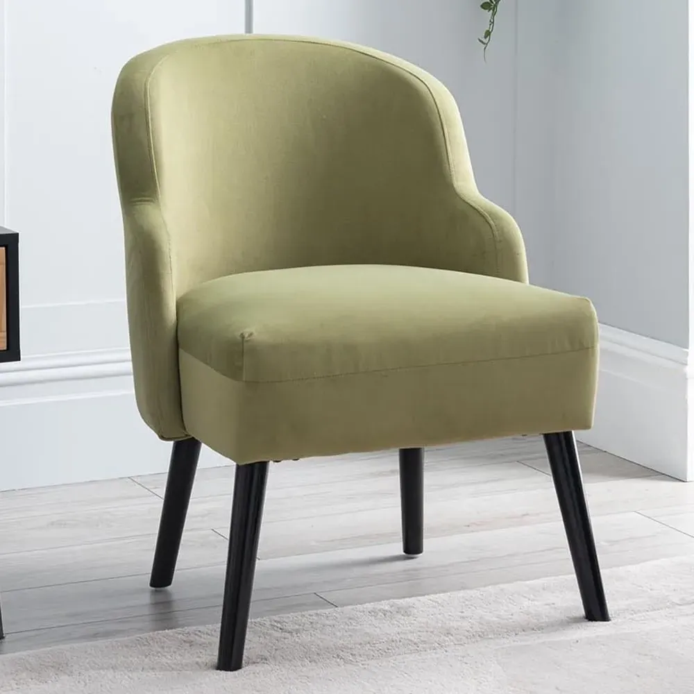Talia Accent Chair - Green, Velvet image