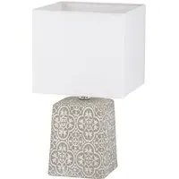 Talia Square Table Lamp - White
