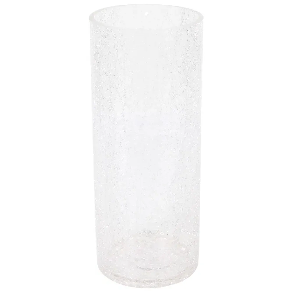 Tall Crackle Vase - Clear