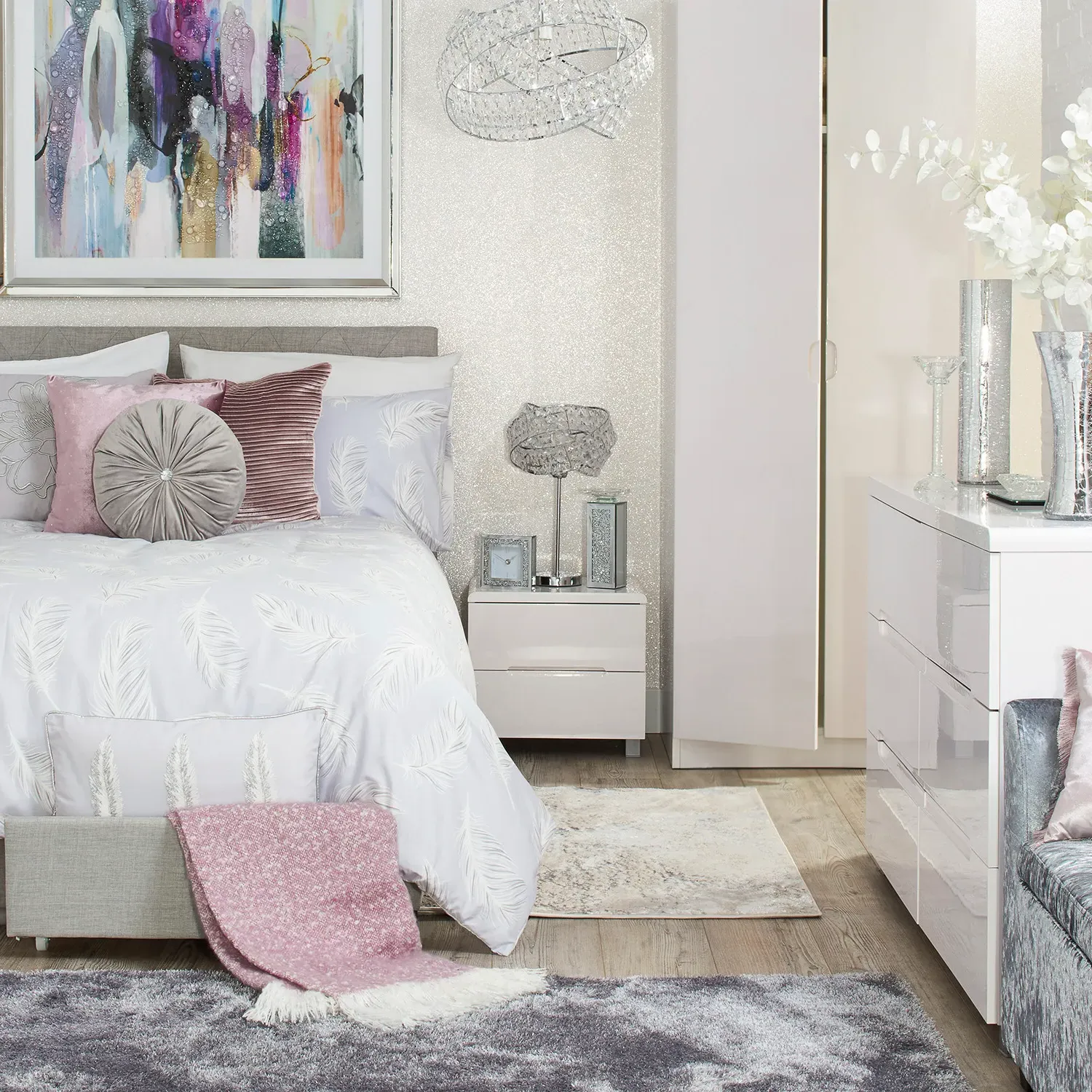 Tall Crystal Pillar Holder