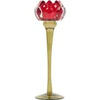Tall Floral Candle Holder