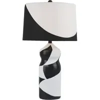 Tansy Table Lamp - Black and White