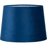 Tapered Drum Lamp Shade - Navy, Suede