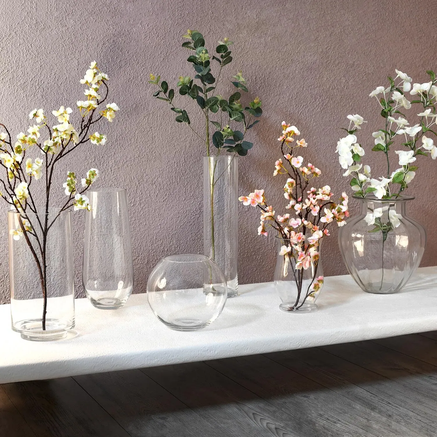 Tapered Glass Vase - Clear