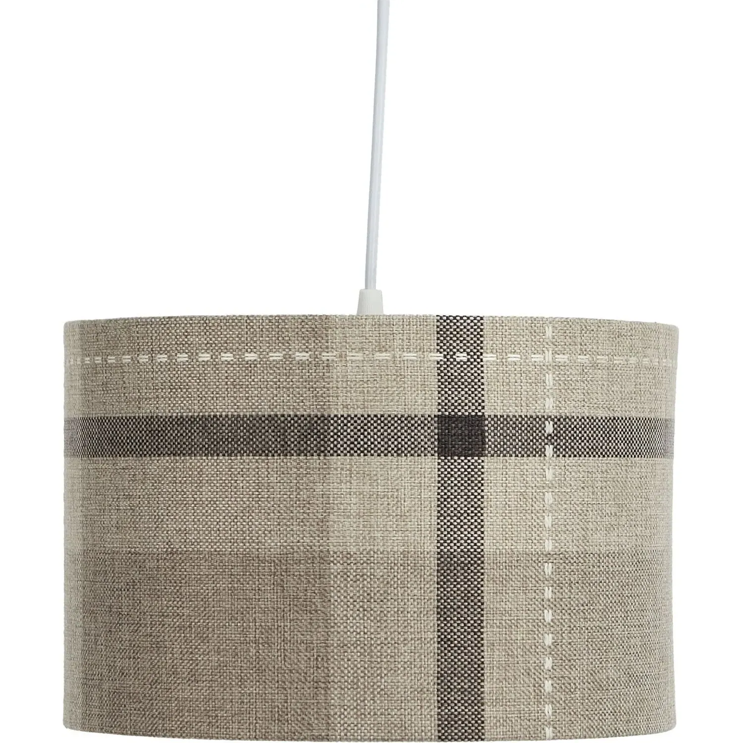 Tartan Lamp Shade - Grey image