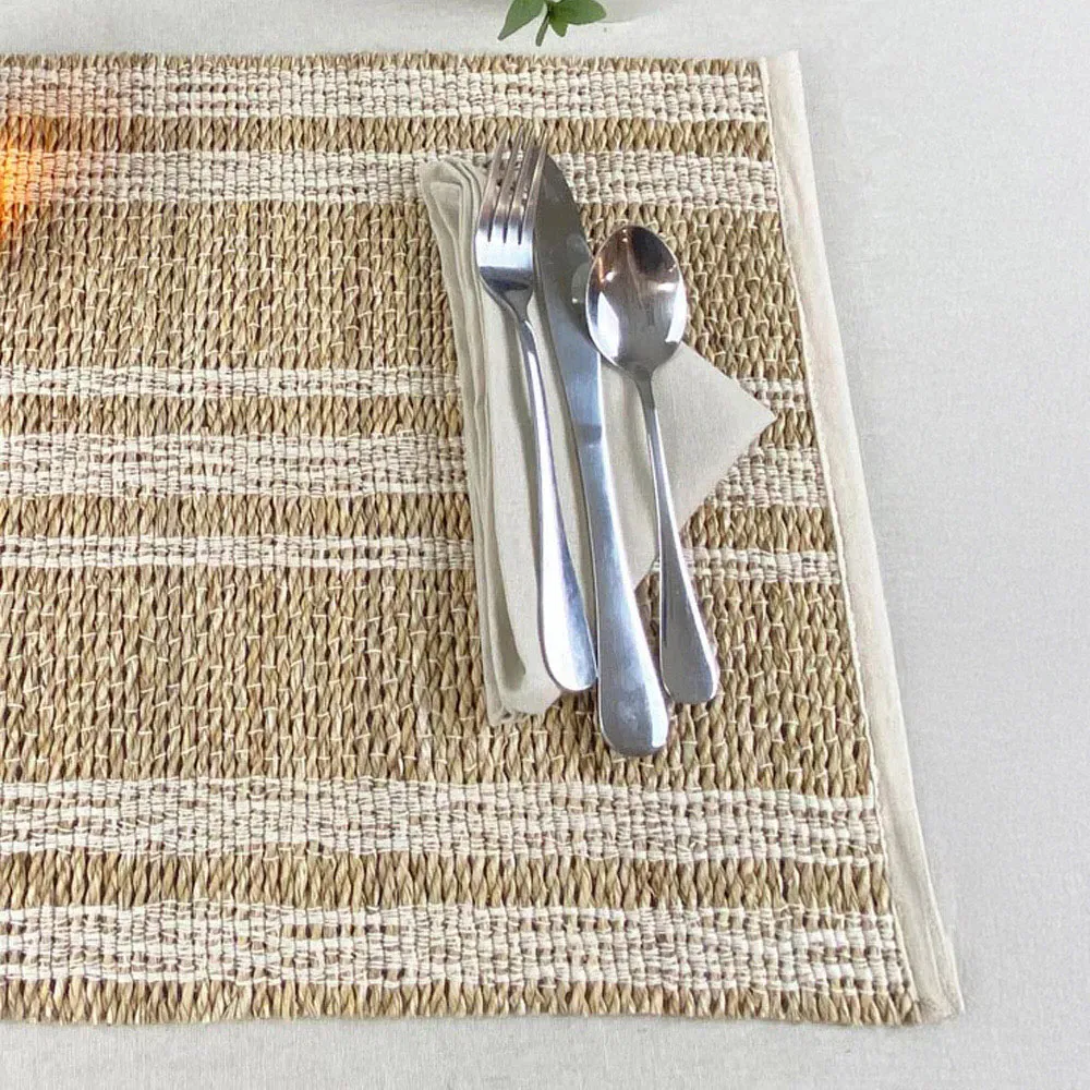 Tay Placemats Set of 2 - Cream, Seagrass