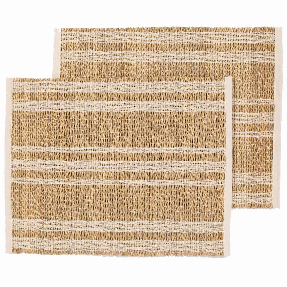 Tay Placemats Set of 2 - Cream, Seagrass image