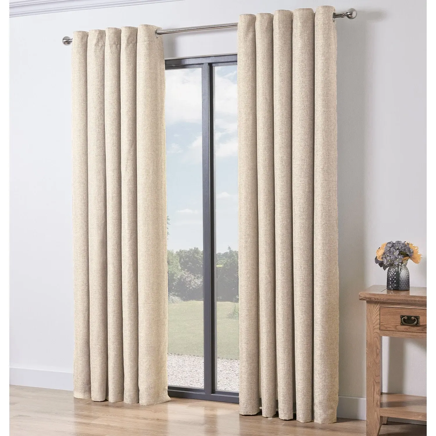 Taylor Eyelet Curtain - Natural