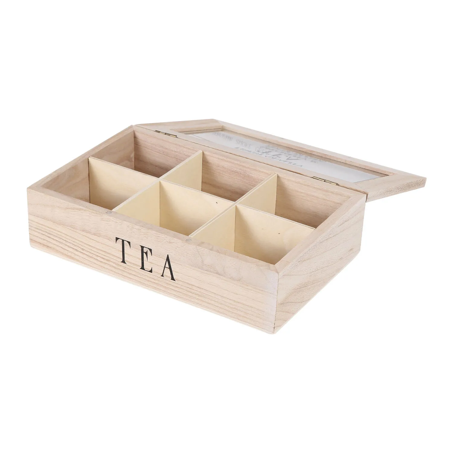 Tea Box with 6 Compartments