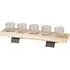 Tealight Candle Holder with Wooden Tray
